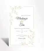 Golden Willow Wedding Invitation