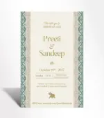 Heritage Teal Wedding Invitation