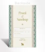 Heritage Teal Wedding Invitation - Image 3