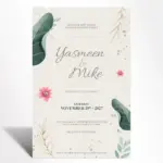 Elegant Botanical Wedding Invitation