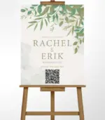 Botanical Elegance QR Welcome Sign