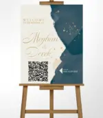 Sapphire Vow QR Welcome Sign
