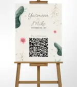 Meadow Blush QR Welcome Sign