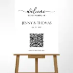 Mon Amour QR Welcome Sign
