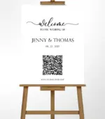 Mon Amour QR Welcome Sign