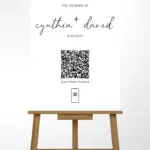 Scripted Vow QR Welcome Sign