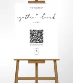 Scripted Vow QR Welcome Sign