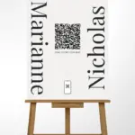 Monogram Edge QR Welcome Sign