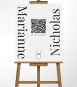 Monogram Edge QR Welcome Sign