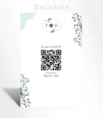 Mint Green Floral Wedding Invitation - Image 2