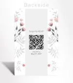 Coral and Grey Floral Wedding Invitation - Image 2