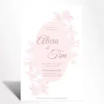 Blush Pink Floral Wedding Invitation