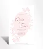 Blush Pink Floral Wedding Invitation