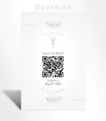 Minimalist Black and White Rose Wedding Invitation - Image 2