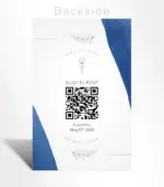 Blue Watercolor Rose Wedding Invitation - Image 2